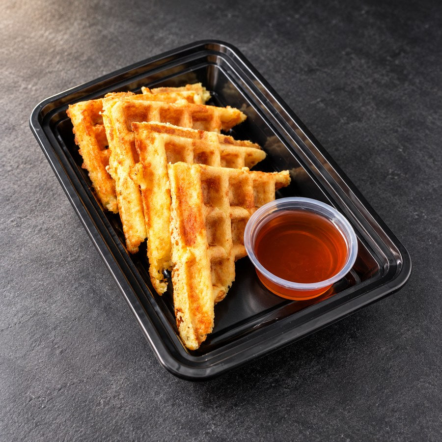 Keto Waffles with Homemade Keto Syrup